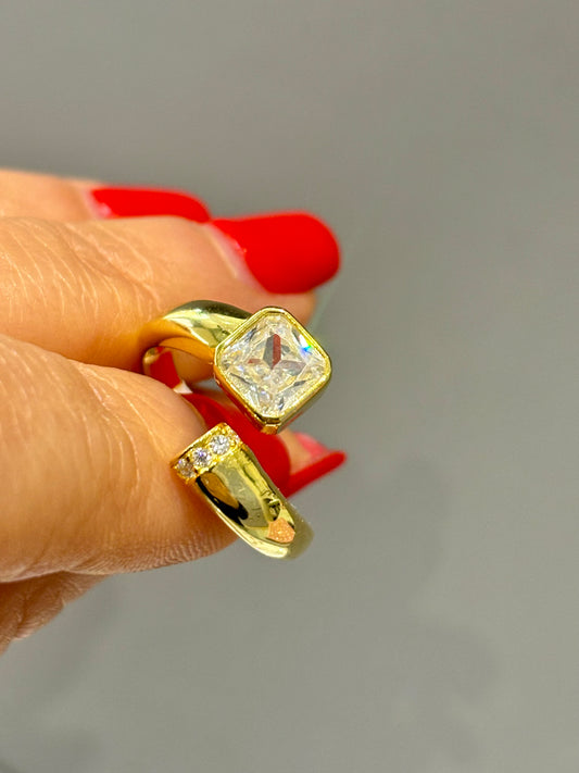 Anello argento Gold contatier